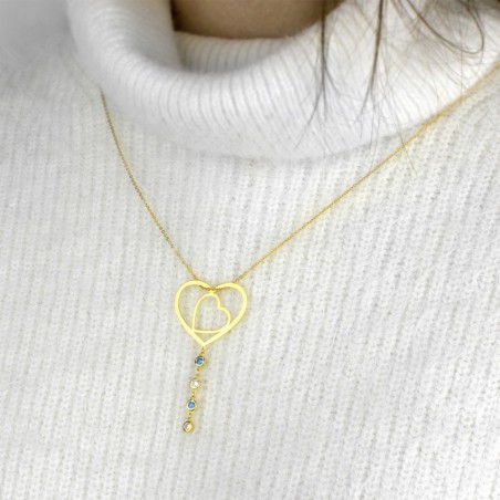 Collier en argent avec zirconite sertis