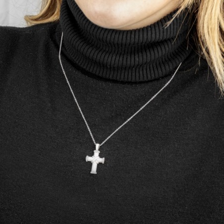 Gargantilha de prata con zirconias