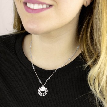 Silver Necklace with cubic... 2