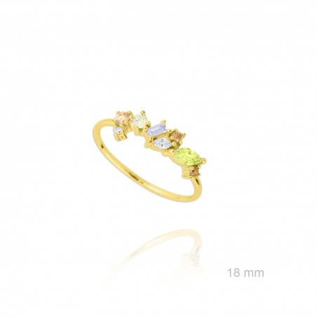 Sortija de Plata de Ley y circonita