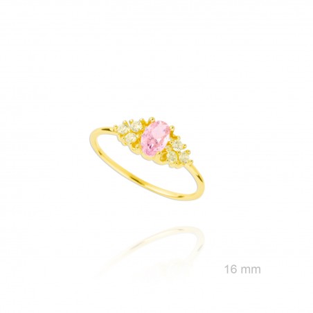 Sortija de Plata de Ley y circonita