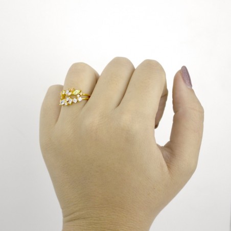 Sortija de Plata de Ley y circonita