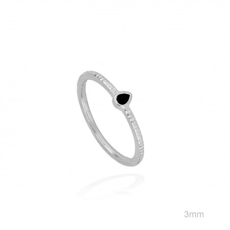 Anillo Circ Negra Lágrima