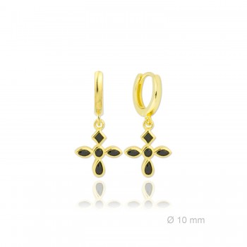 Silver Earrings with Cubir...