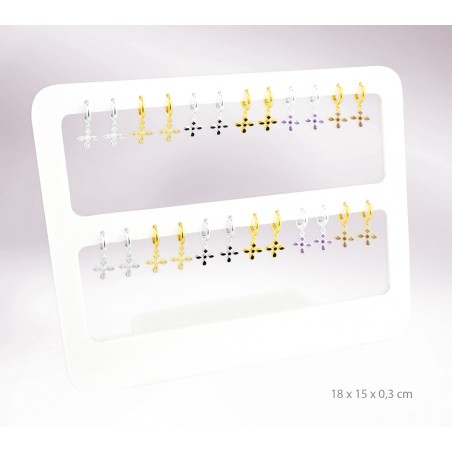 Présentoir - 12 paires de boucles d'oreilles