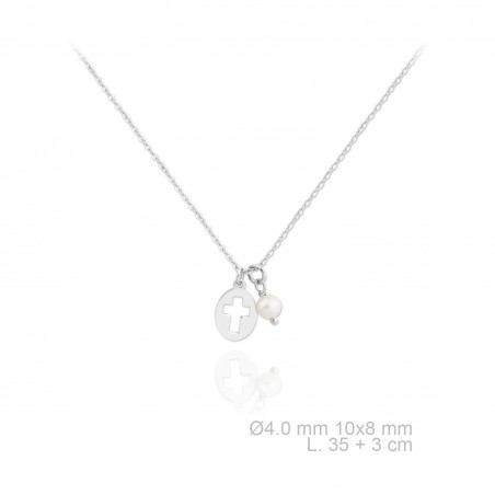 Gargantilla de Plata de Ley y nácar