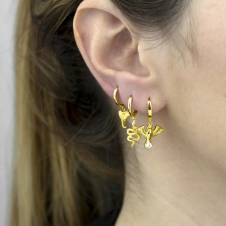 Pendientes Aro ANIMALS Serpiente Dorado