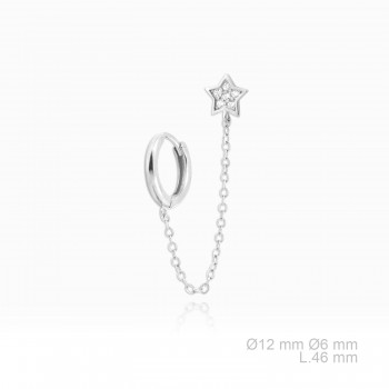 Silver Earrings with Cubir...