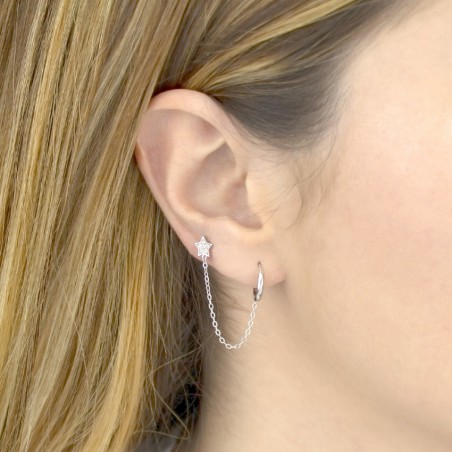 Silver Earrings with Cubir Zirconium