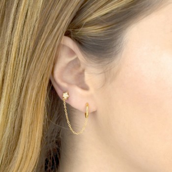 Silver Earrings with Cubir... 2