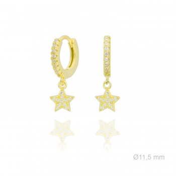 Silver earrings with cubic...