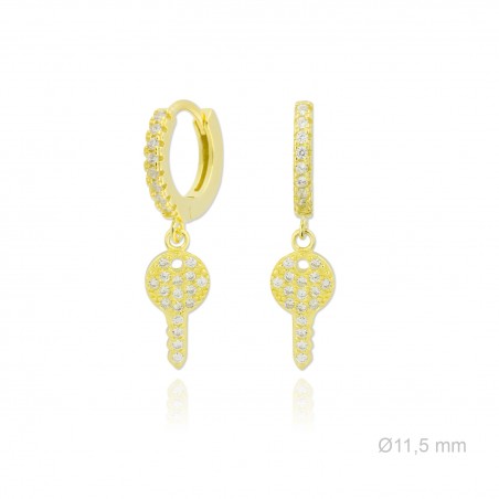 Silver earrings with cubic zirconium