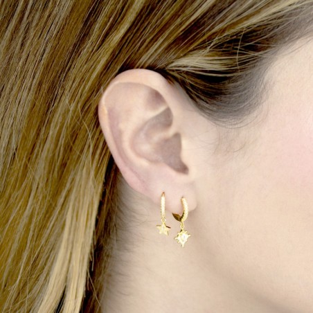 Brincos de Prata Esterlina com zircônia