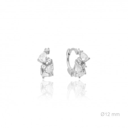 Silver earrings with cubic zirconium