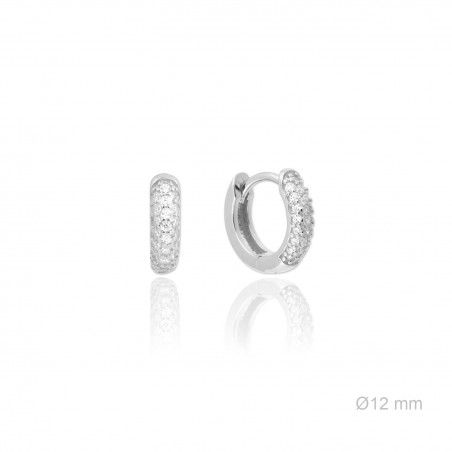 Boucles d'oreilles en Argent avec oxyde de zirconium