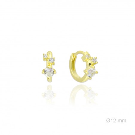 Boucles d'oreilles en Argent avec oxyde de zirconium