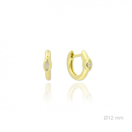 Boucles d'oreilles en Argent avec oxyde de zirconium
