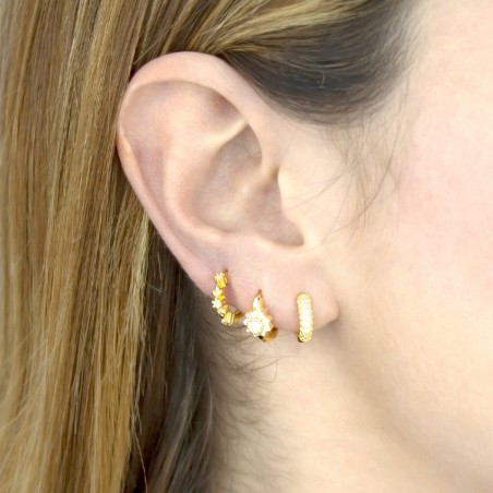 Silver earrings with cubic zirconium