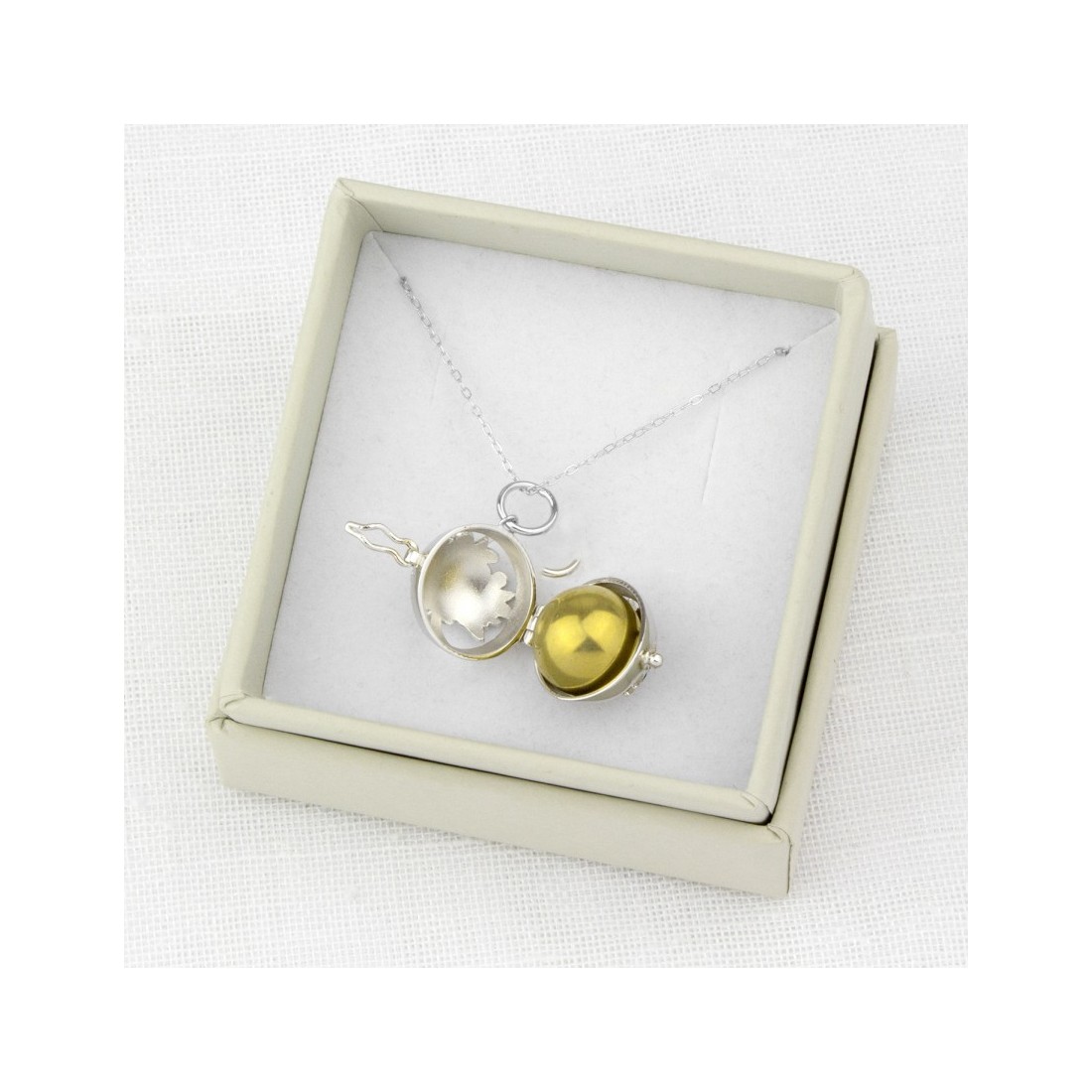 Llamador de Ángel de Plata de Ley 18mm