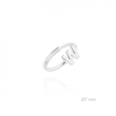 Bague en Argent | Lettre W