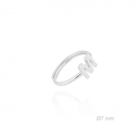 Bague en Argent | Lettre M