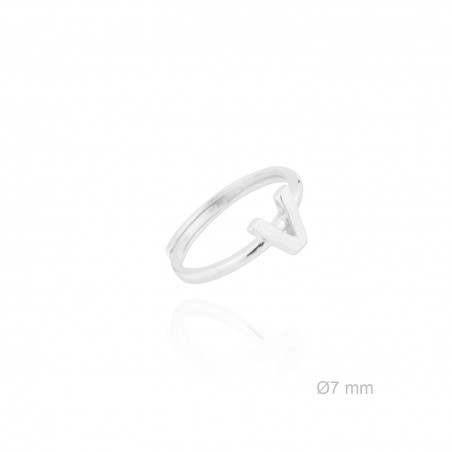 Bague en Argent | Lettre V