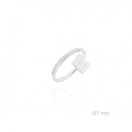 Bague en Argent | Lettre E
