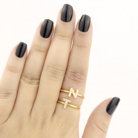 Anel de Prata Esterlina | T