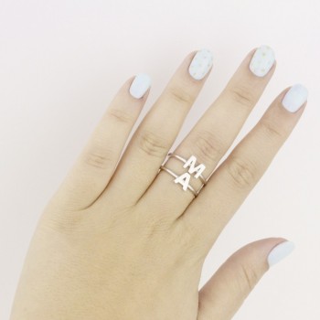 Silver ring | Letter A 2