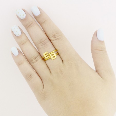 Silver ring | Letter E