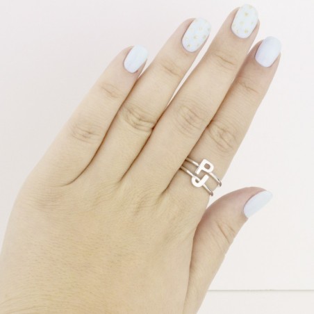 Bague en Argent | Lettre J