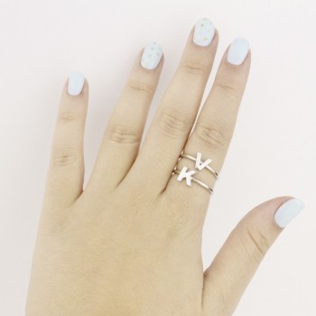 Silver ring | Letter K 2