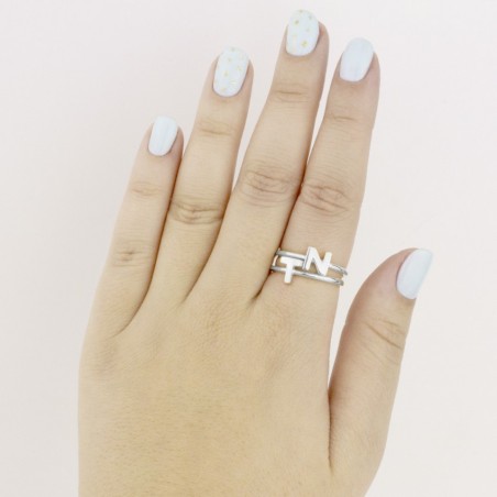 Silver ring | Letter T