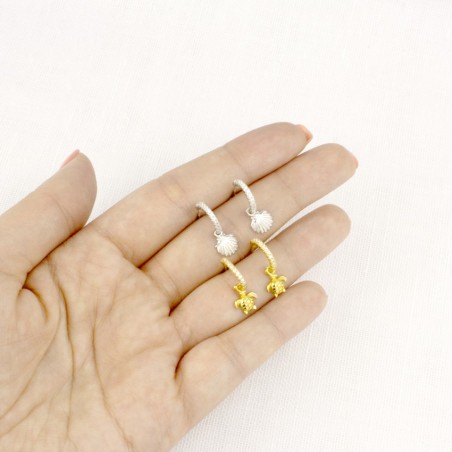 Silver Earrings with Cubir Zirconium 