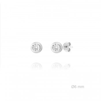 Silver Earrings with Cubir...