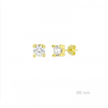 Silver Earrings with Cubir...