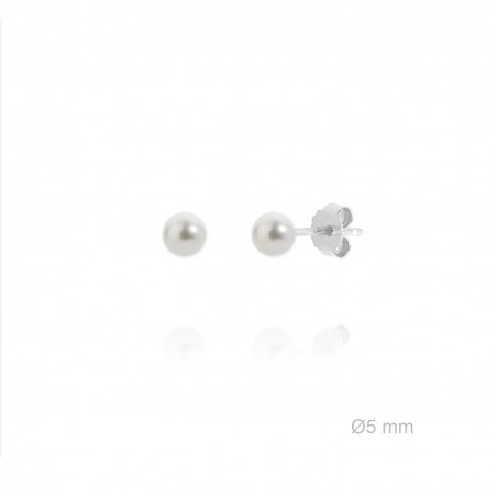 Silver Earrings with shell Pearls