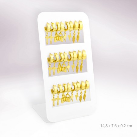 Présentoirs - 12 boucles d'oreilles en Acier