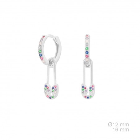 Boucles d'oreilles en Argent avec oxyde de zirconium