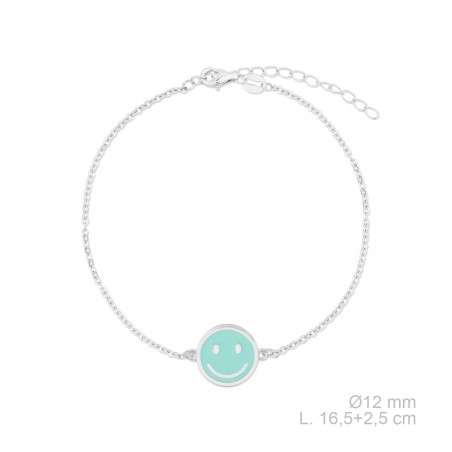 Pulsera Smiley Azul