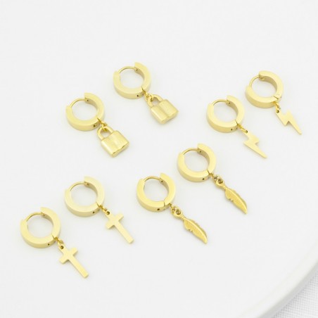 Expositor - 12 pendientes de Acero