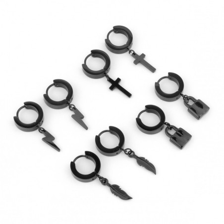 Expositor - 12 pendientes de Acero