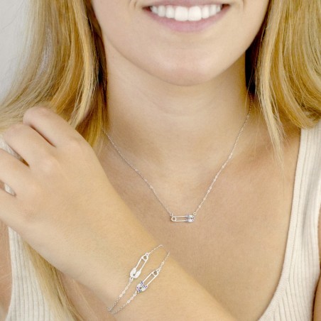 Pulsera de Plata de Ley con circonitas