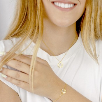 Silver bracelet with cubic... 2