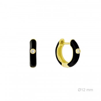 Silver earrings with cubic...