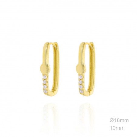 Pendientes Aro Rectangulo Circ Círculo