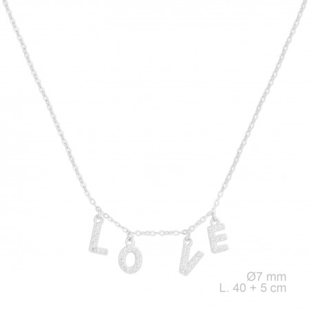 Gargantilha em Prata Esterlina com zircônia