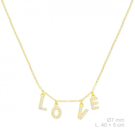 Gargantilha em Prata Esterlina com zircônia