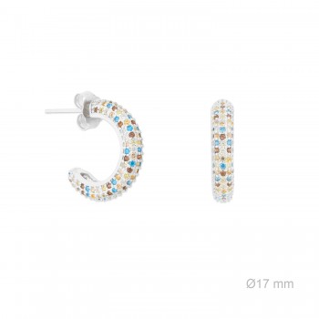 Silver earrings with cubic...