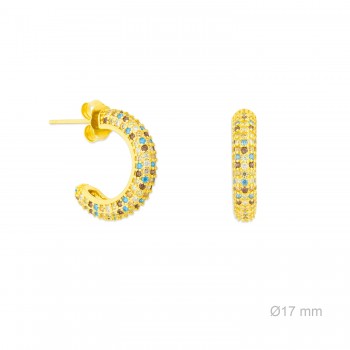 Silver earrings with cubic...